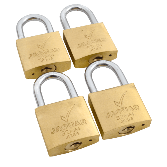 jaguar padlock brass 4pack ka clam picture 2