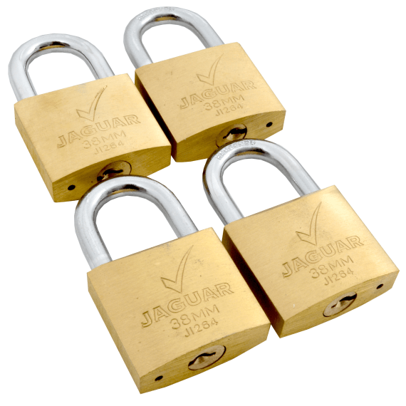 jaguar padlock brass 4pack ka clam picture 3