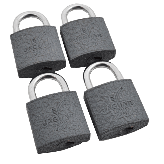 jaguar padlock iron 4pack ka clam 20mm picture 1