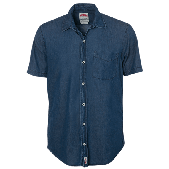 jonsson legend one pocket short sleeve shirt denim picture 1