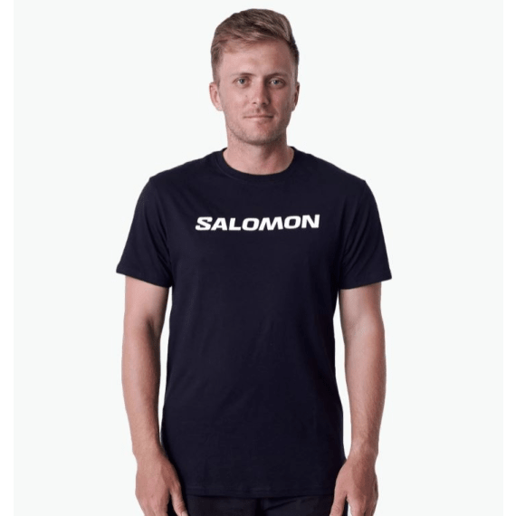 salomon core logo short sleeve t shirt black picture 1