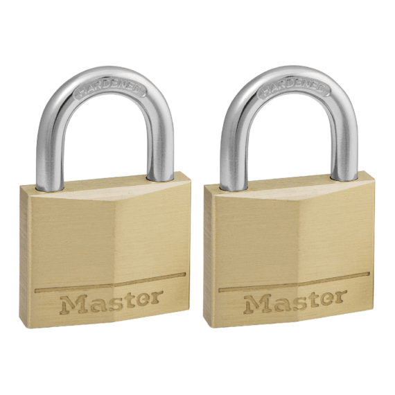 masterlock padlock brass 2pk picture 1