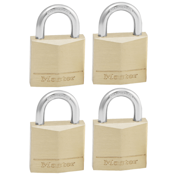 masterlock padlock brass 4pk picture 3