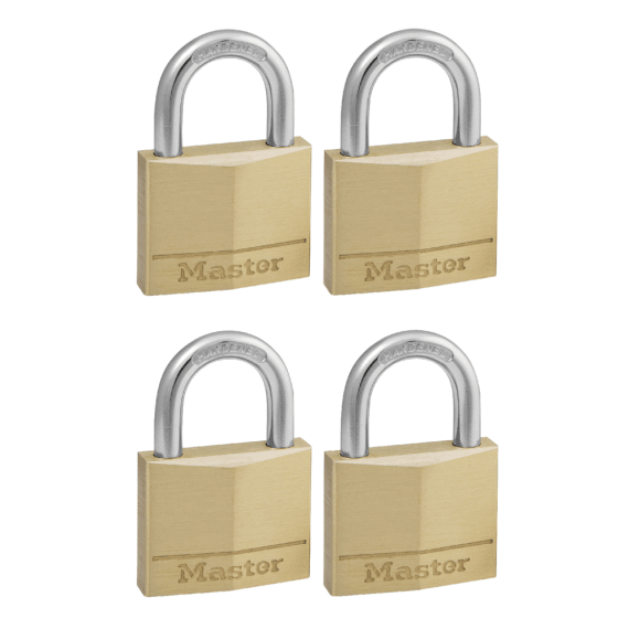 masterlock padlock brass 4pk picture 1