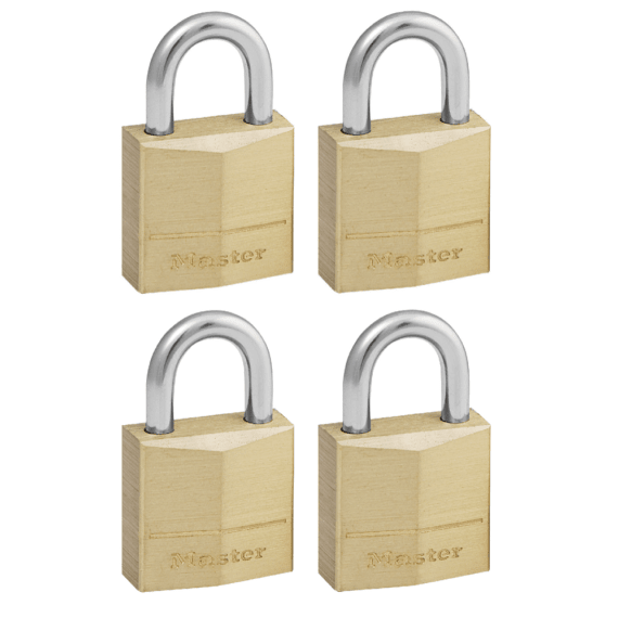 masterlock padlock brass 4pk picture 2