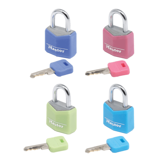 masterlock padlock alum colour 4ka 20mm picture 1