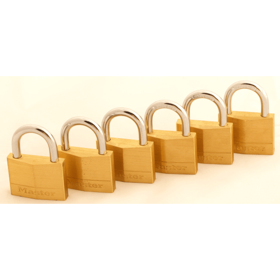 masterlock padlock brass 6ka 50mm picture 1