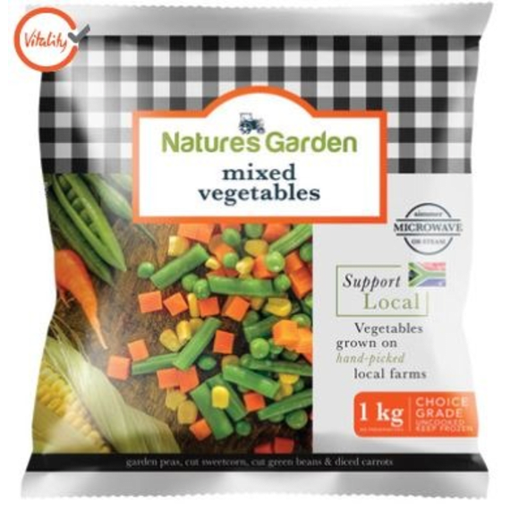 natures garden mix vegetables 1kg picture 1