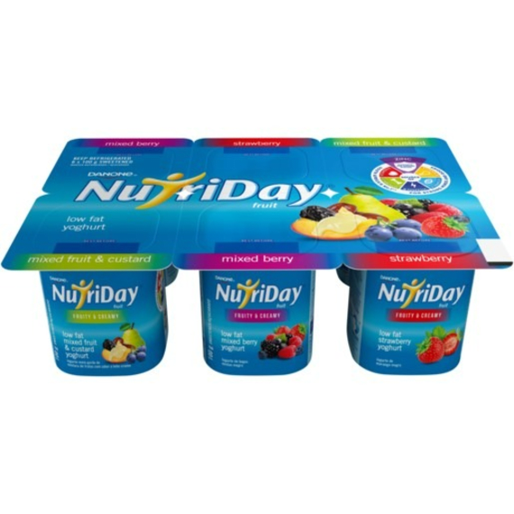 nutriday fruit dairy snack straw berry frt 6x100g picture 1