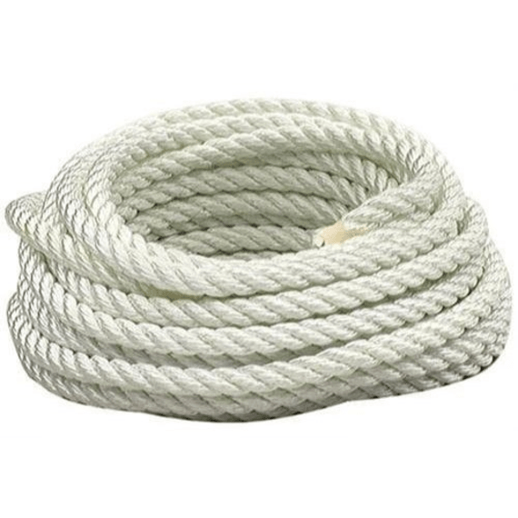 1/4 in. x 100 ft. White Twisted Nylon Rope