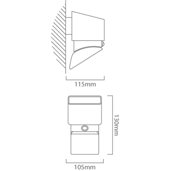 eurolux emergency led solar wall light picture 3