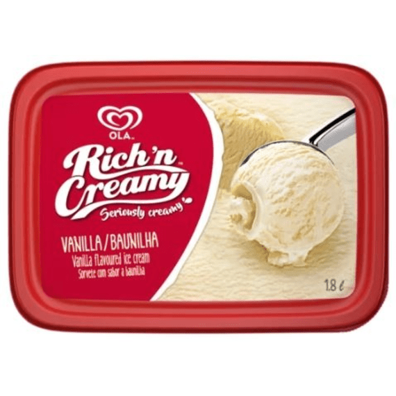 Ola Rich & Creamy Vanilla 1.8lt Agrimark