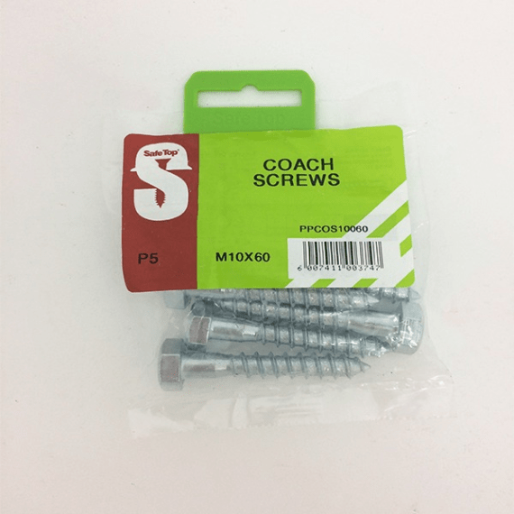 Safetop Coach Screw 5Pk Agrimark
