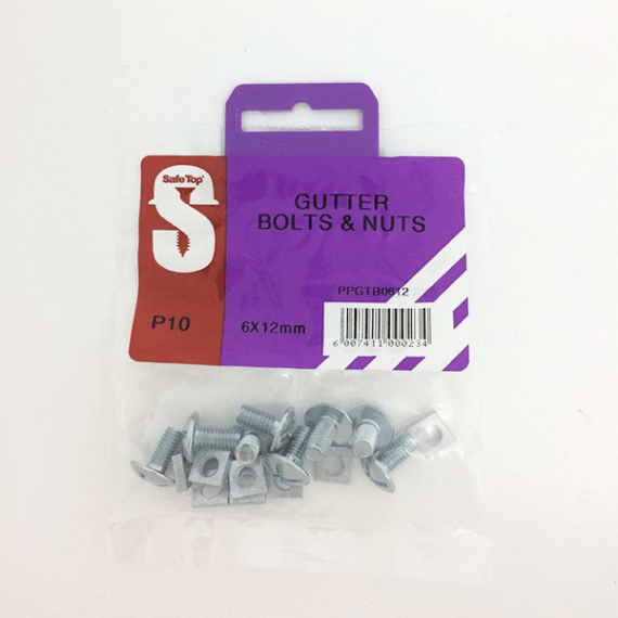 safetop bolt nut gutter 6mm 10pk picture 1