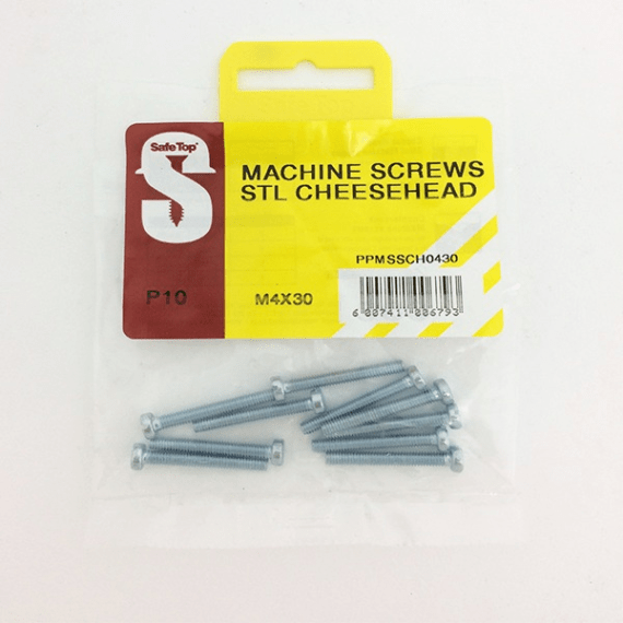 Galb Machine Screw Safetop Screw Machine HD Galv 4mm 10pk | Agrimark