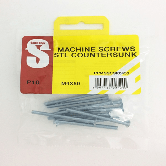 Safetop Screw Machine HD Galv 4mm 10pk | Agrimark