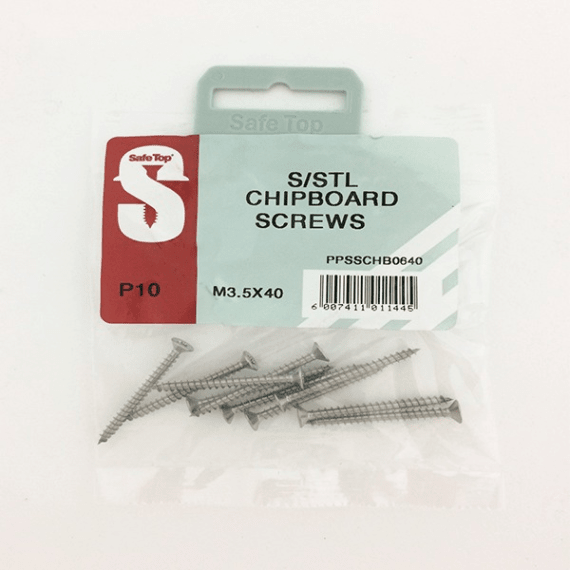 safetop screw chipboard ss 6mm 10pk picture 3