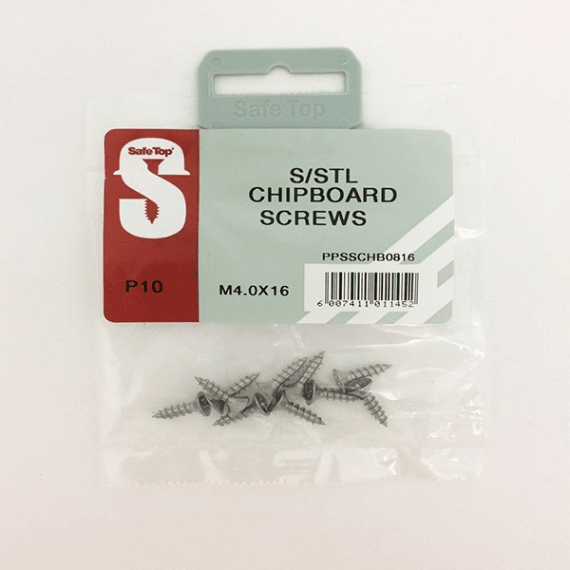 safetop screw chipboard ss 8mm 10pk picture 1