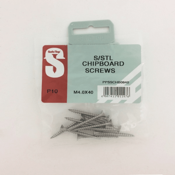 safetop screw chipboard ss 8mm 10pk picture 3