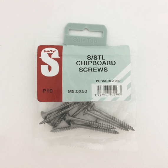 safetop screw chipboard ss 10mm 10pk picture 1