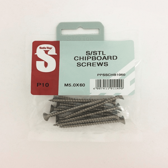 safetop screw chipboard ss 10mm 10pk picture 2
