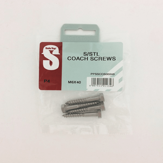 safetop coach screw s steel 4pk picture 1