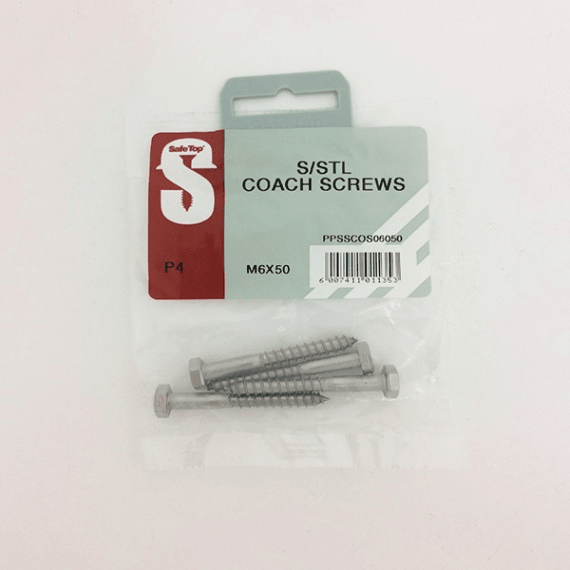 safetop coach screw s steel 4pk picture 2