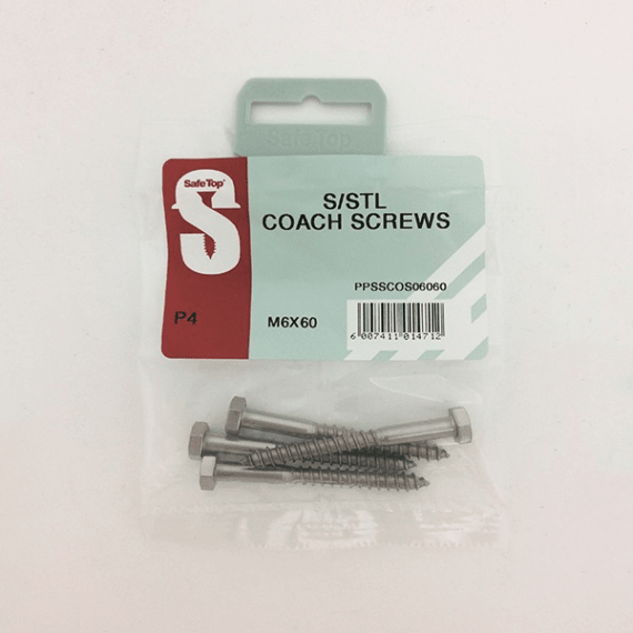 safetop coach screw s steel 4pk picture 3