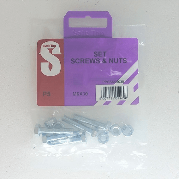 safetop screw nut set galv 5pk picture 2