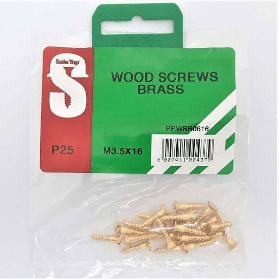 safetop screw wood csk brass picture 2