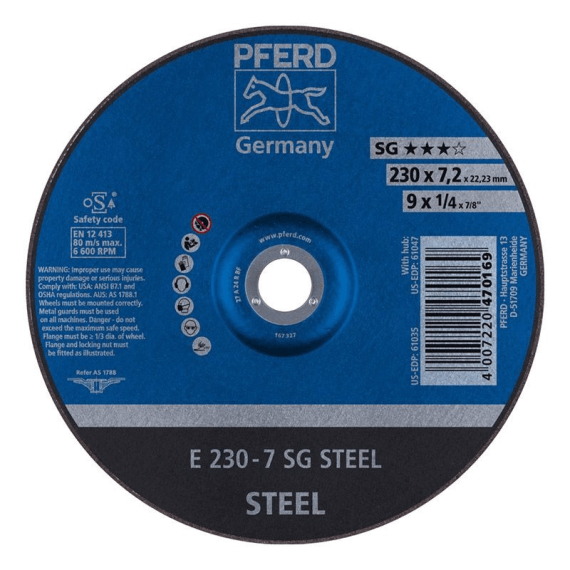 pferd grinding disc 230x7mm steel picture 1