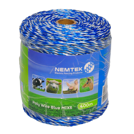 nemtek polywire blue mix 3mm x400m picture 1