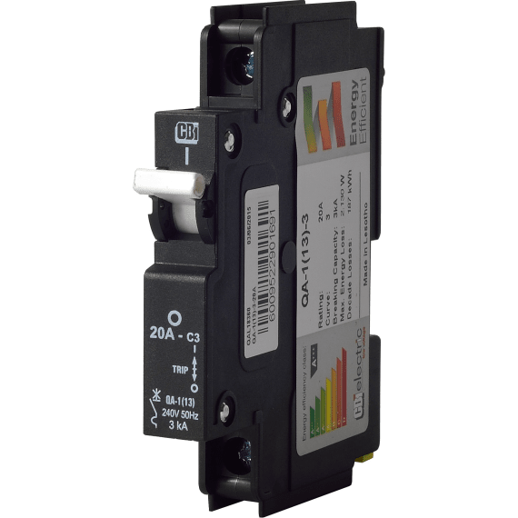 cbi circuit breaker 20a 3ka blk 13mm picture 1