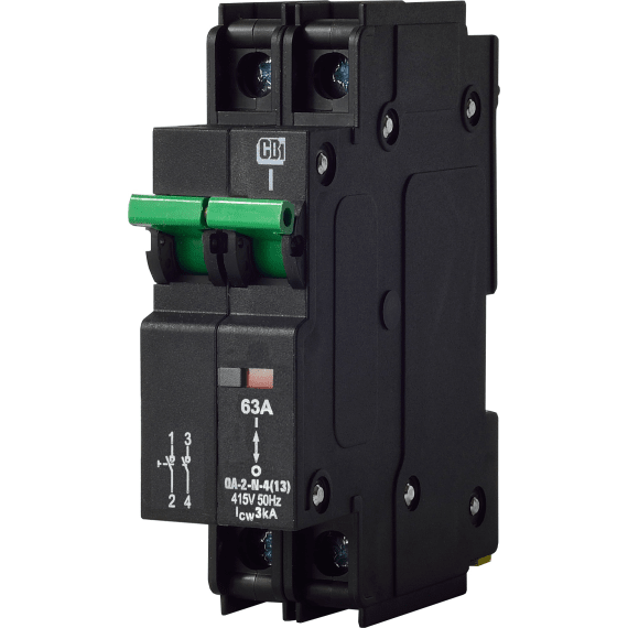 cbi circuit breaker switch disc 3ka dbl blk 26mm picture 1