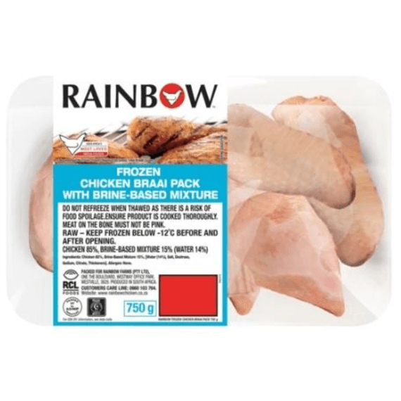 rainbow chicken frozen braai portions 750g picture 1