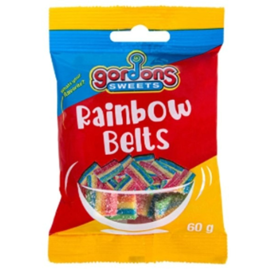 gordons sweets rainbow belts 60g picture 1