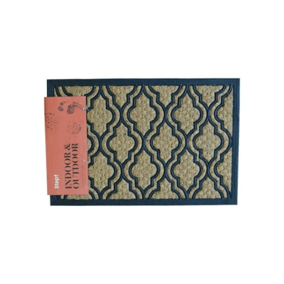 step mat coir n prntd hex grey 70x40x15 picture 1