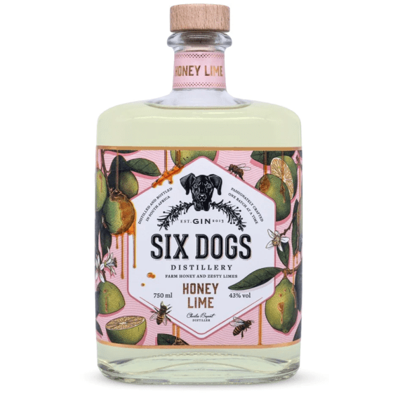 six dogs gin honey lime 750ml picture 1