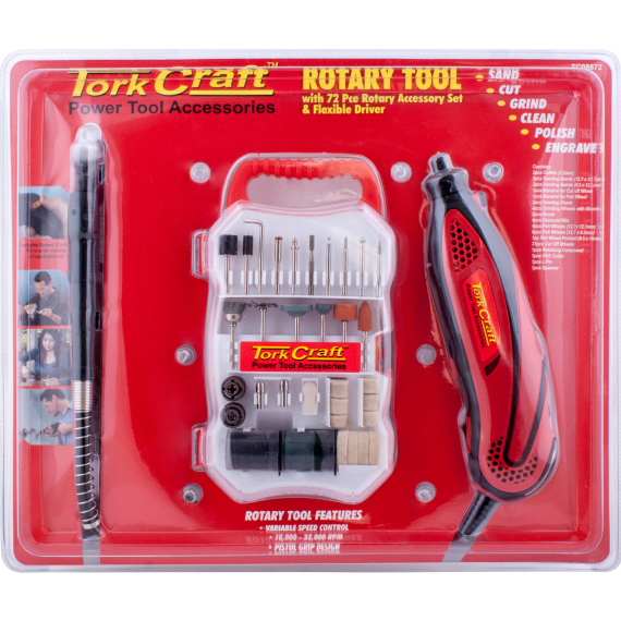 tork craft rotary mini tool accessory set picture 2