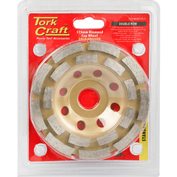 tork craft cup wheel 115x22 23mm double row picture 1