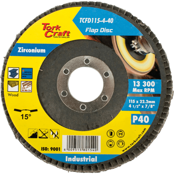 Tork Craft Flap Disc 115mm | Agrimark