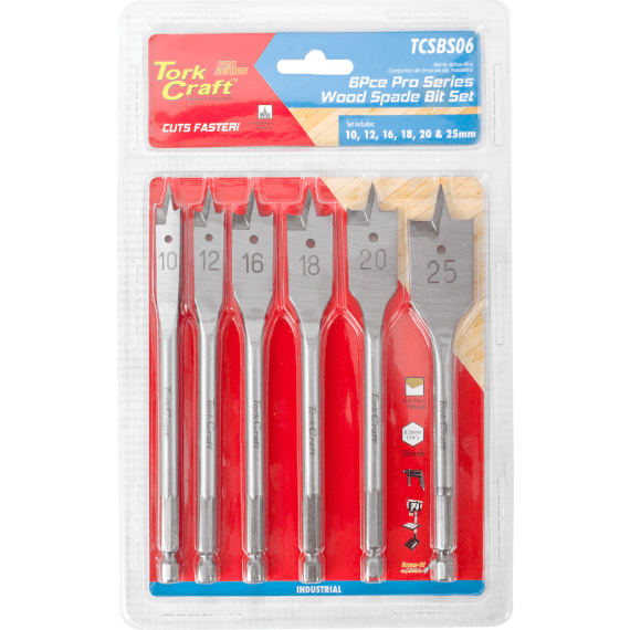 tork craft spade bit pro series 6pc set picture 1