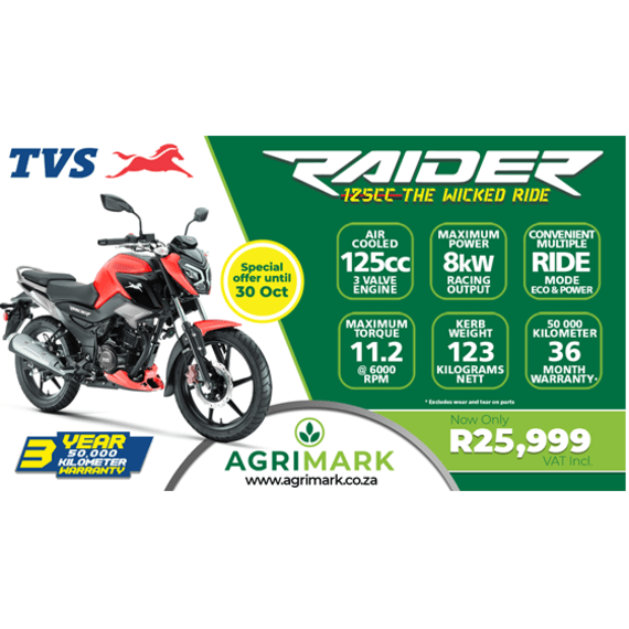 tvs motorcycle raider 125cc new picture 1