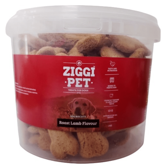 Ziggipet Roast Lamb Dog Biscuits 1kg Agrimark