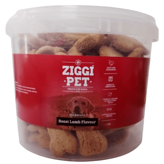 ziggipet roast lamb dog biscuits 1kg picture 1