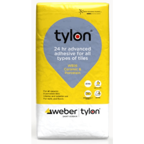 Tile Key Webber Weber Tylon WB16 Ceramic&Porcelain Adhesive 20kg | Agrimark