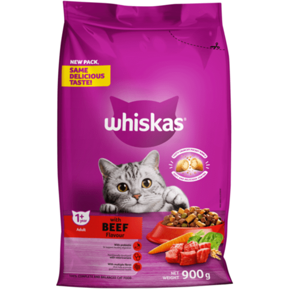 whiskas dry adult cat food beef picture 2
