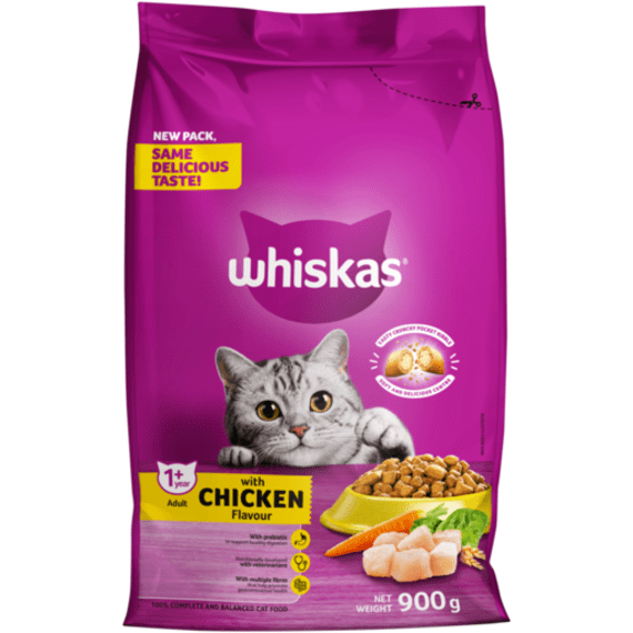 whiskas dry adult cat food chicken picture 2