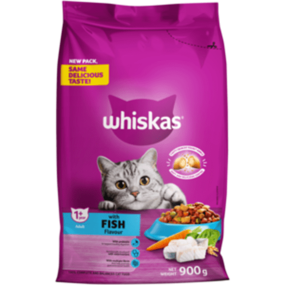 whiskas dry adult cat food fish picture 1