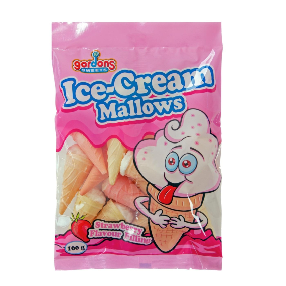 gordons sweets ice cream mallows strawberry 100g picture 1